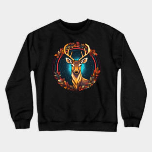 Deer in Ornament, Love Deers Crewneck Sweatshirt