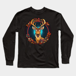 Deer in Ornament, Love Deers Long Sleeve T-Shirt