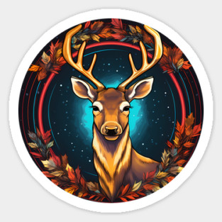 Deer in Ornament, Love Deers Magnet