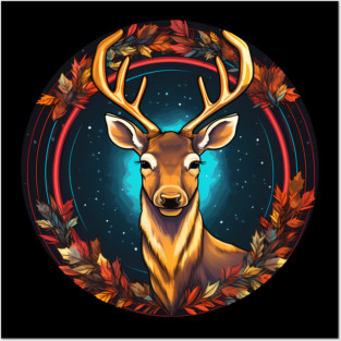 Deer in Ornament, Love Deers Posters and Art