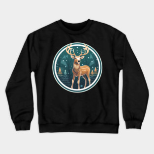 Deer in Ornament, Love Deers Crewneck Sweatshirt