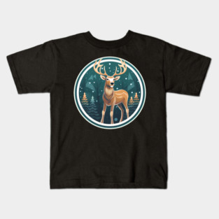 Deer in Ornament, Love Deers Kids T-Shirt