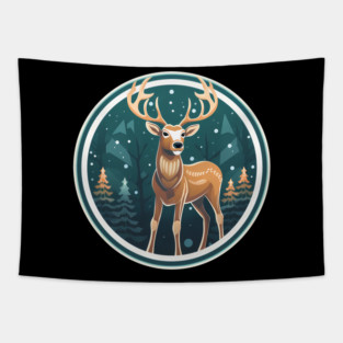 Deer in Ornament, Love Deers Tapestry