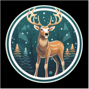 Deer in Ornament, Love Deers Posters and Art