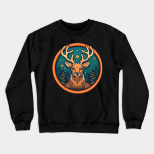 Deer in Ornament, Love Deers Crewneck Sweatshirt