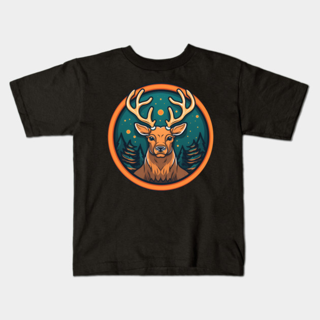 Deer in Ornament, Love Deers Kids T-Shirt by logiamerch
