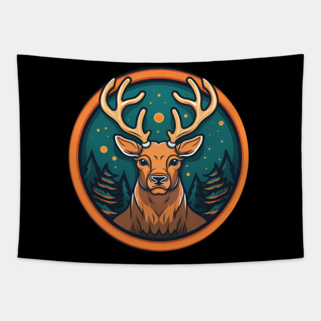 Deer in Ornament, Love Deers Tapestry by logiamerch