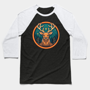 Deer in Ornament, Love Deers Baseball T-Shirt