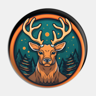 Deer in Ornament, Love Deers Pin