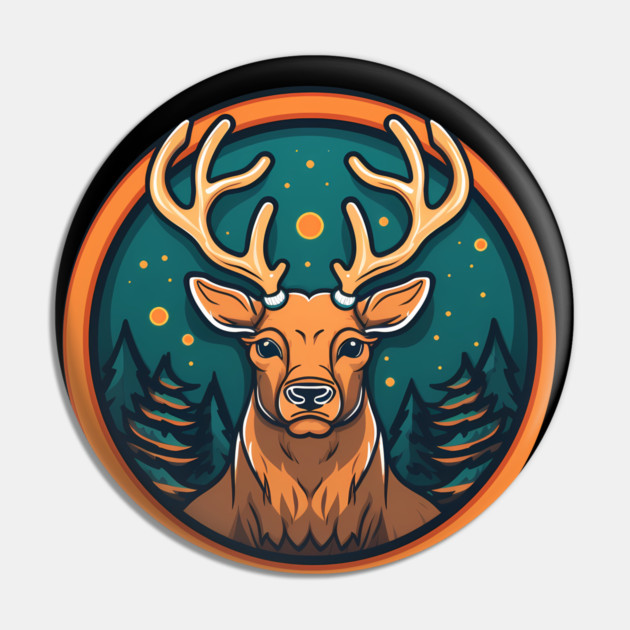 Deer in Ornament, Love Deers Pin by logiamerch