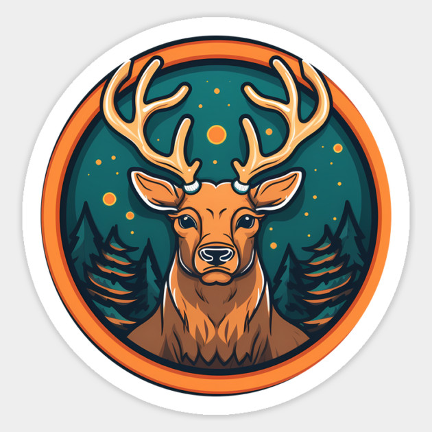 Deer in Ornament, Love Deers Sticker by logiamerch