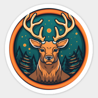 Deer in Ornament, Love Deers Magnet