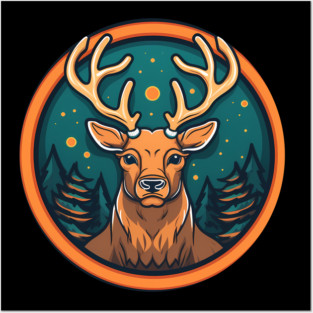 Deer in Ornament, Love Deers Posters and Art