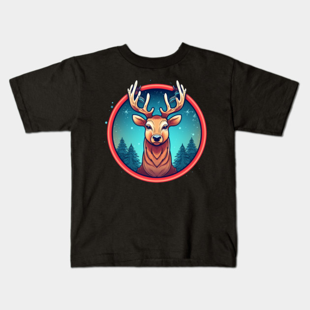 Deer in Ornament, Love Deers Kids T-Shirt by logiamerch