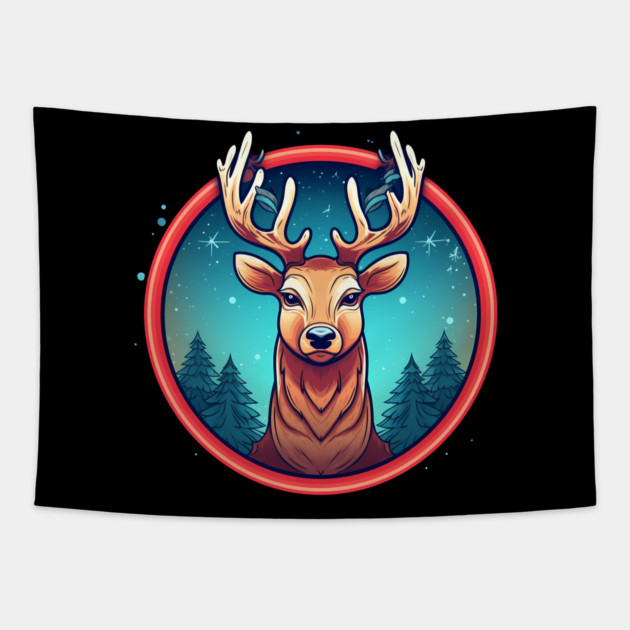 Deer in Ornament, Love Deers Tapestry by logiamerch