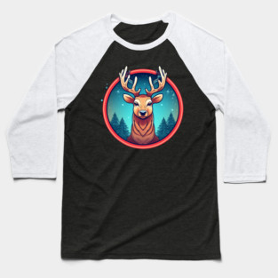 Deer in Ornament, Love Deers Baseball T-Shirt