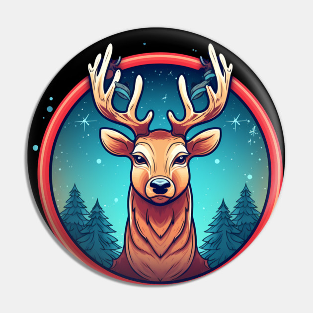 Deer in Ornament, Love Deers Pin by logiamerch