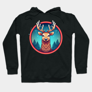 Deer in Ornament, Love Deers Hoodie