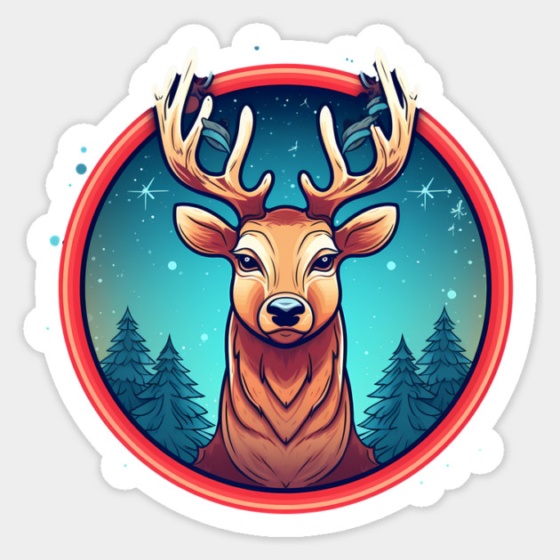 Deer in Ornament, Love Deers Magnet by logiamerch