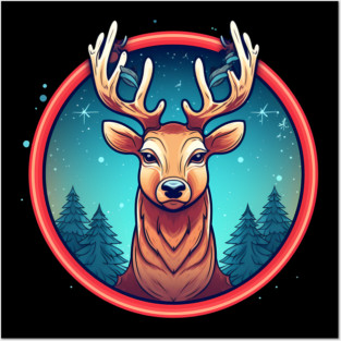 Deer in Ornament, Love Deers Posters and Art