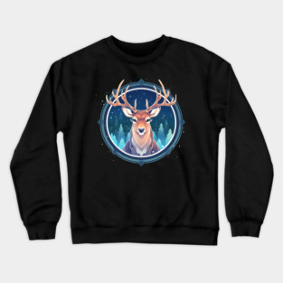 Deer in Ornament, Love Deers Crewneck Sweatshirt