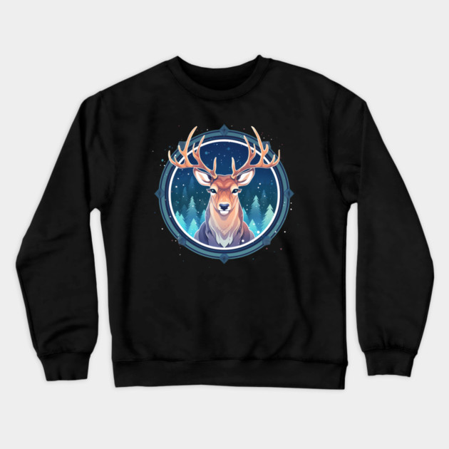 Deer in Ornament, Love Deers Crewneck Sweatshirt by logiamerch