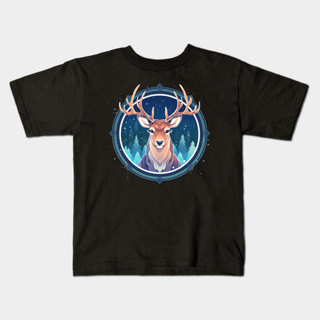 Deer in Ornament, Love Deers Kids T-Shirt by logiamerch