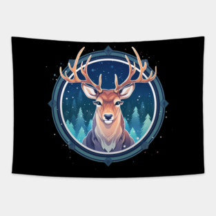 Deer in Ornament, Love Deers Tapestry