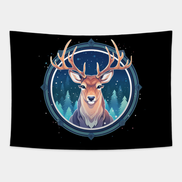 Deer in Ornament, Love Deers Tapestry by logiamerch