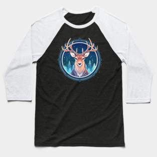 Deer in Ornament, Love Deers Baseball T-Shirt