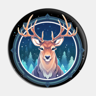 Deer in Ornament, Love Deers Pin