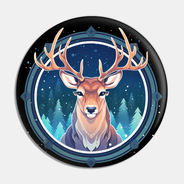 Deer in Ornament, Love Deers Pin by logiamerch