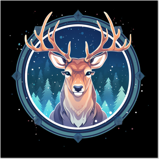 Deer in Ornament, Love Deers Wall Art by logiamerch