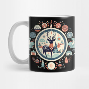 Deer in Ornament, Love Deers Mug