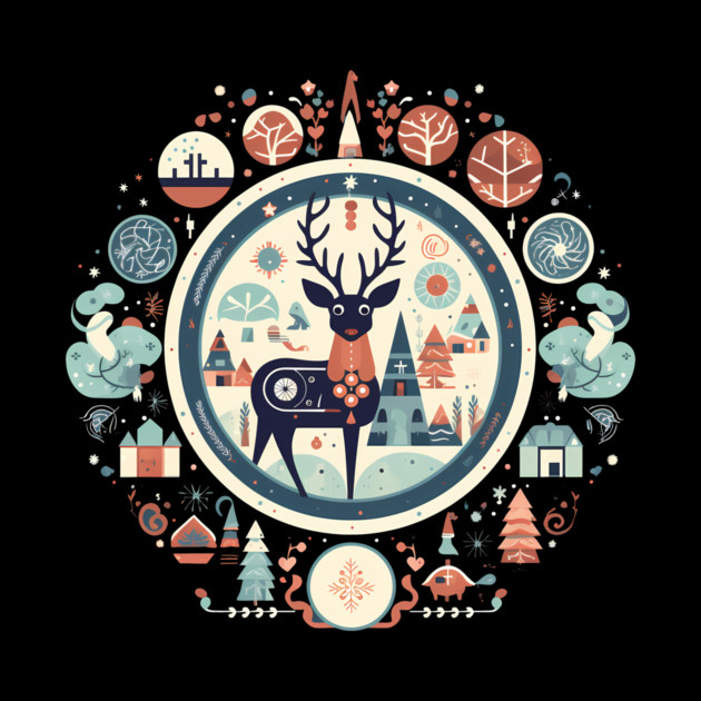 Deer in Ornament, Love Deers by logiamerch