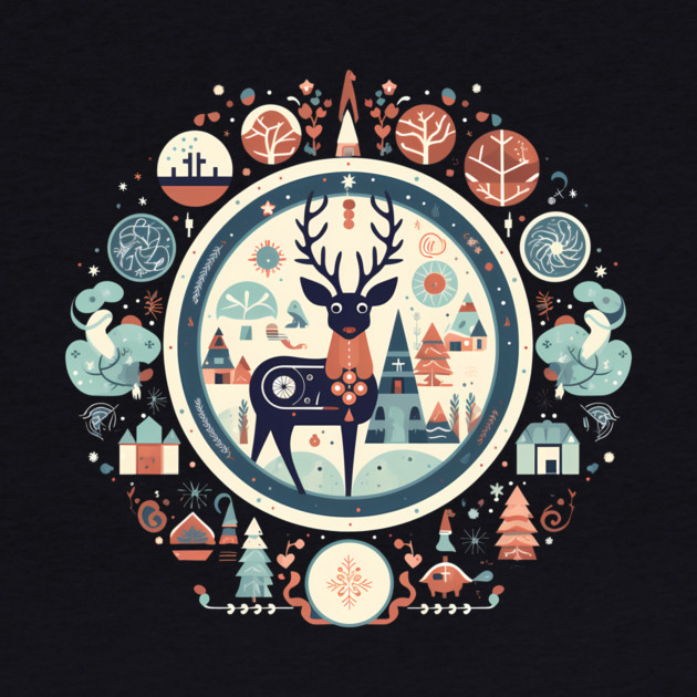 Deer in Ornament, Love Deers by logiamerch