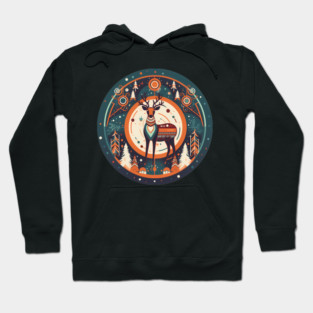 Deer in Ornament, Love Deers Hoodie