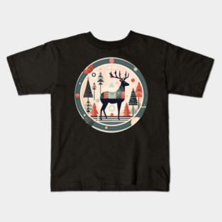 Deer in Ornament, Love Deers Kids T-Shirt