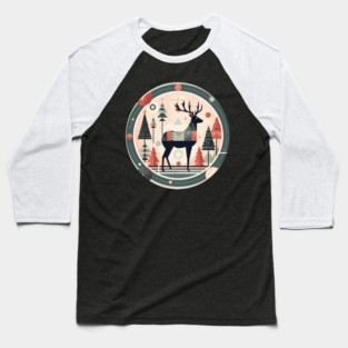 Deer in Ornament, Love Deers Baseball T-Shirt