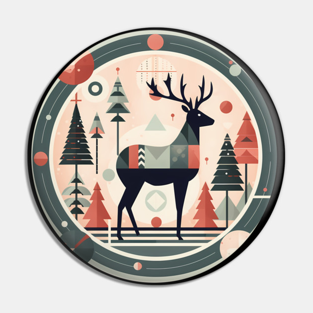 Deer in Ornament, Love Deers Pin by logiamerch