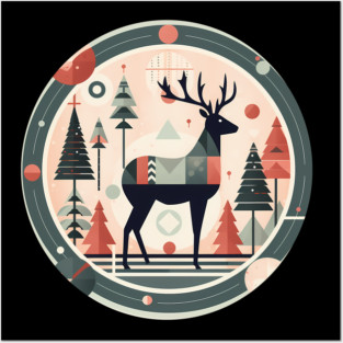 Deer in Ornament, Love Deers Posters and Art