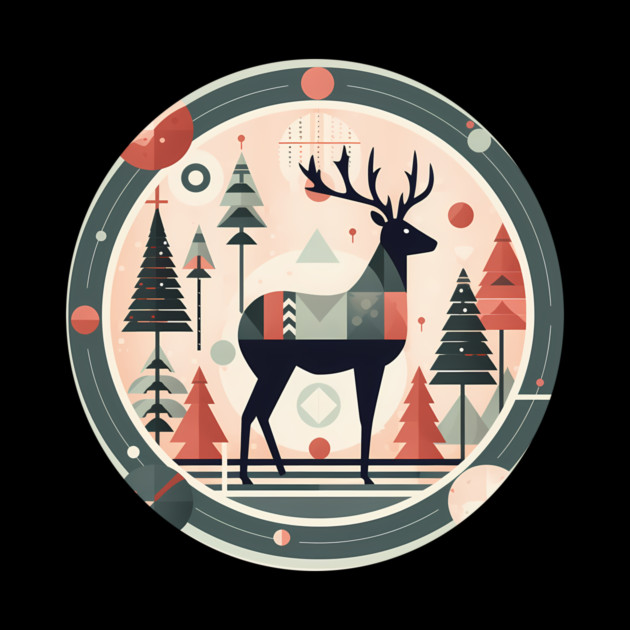 Deer in Ornament, Love Deers by logiamerch