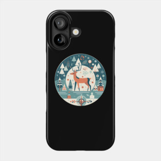 Deer in Ornament, Love Deers Phone Case