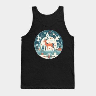 Deer in Ornament, Love Deers Tank Top