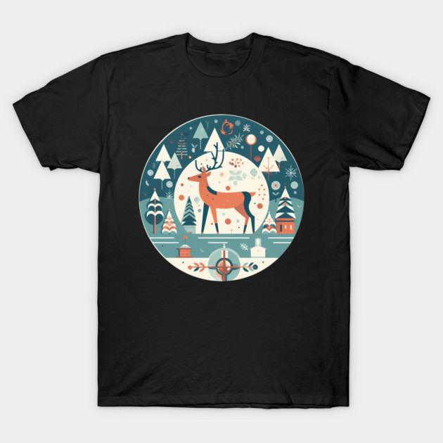 Deer in Ornament, Love Deers T-Shirt by logiamerch