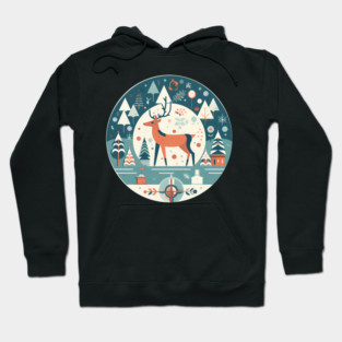 Deer in Ornament, Love Deers Hoodie