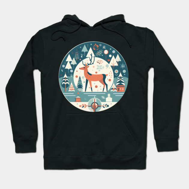 Deer in Ornament, Love Deers Hoodie by logiamerch