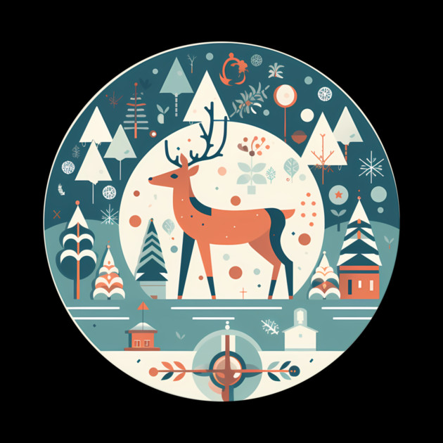 Deer in Ornament, Love Deers by logiamerch