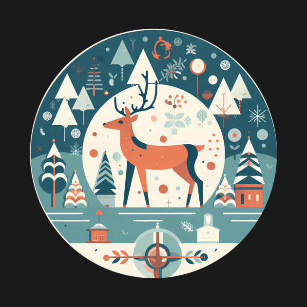 Deer in Ornament, Love Deers by logiamerch