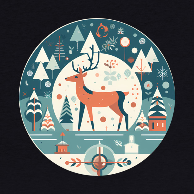 Deer in Ornament, Love Deers by logiamerch